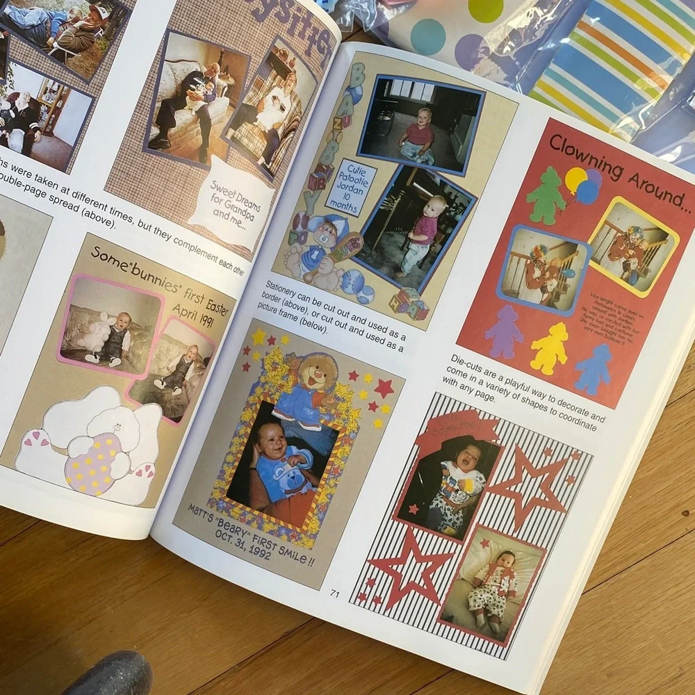 Baby Kids Scrapbook Kit Junk Journal Family Craft Bundle DCWV Sandy Lion